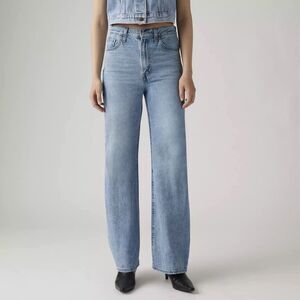 NWT $98 Levi's Ribcage Wide Leg Jeans Light Wash High Rise Women Size 29x32 (J5)